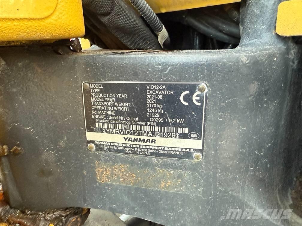 Yanmar Vio 12 Mini bagri <7t