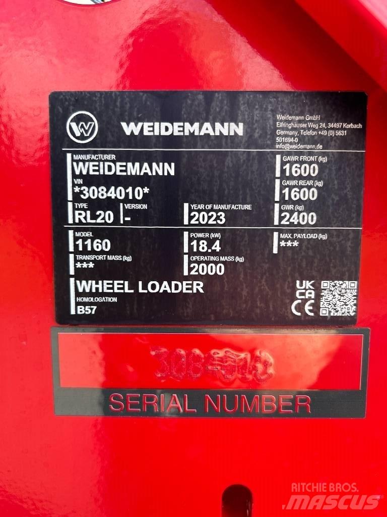 Weidemann 1160 Večnamenski nakladalci