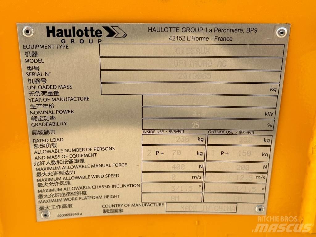 Haulotte OPTIMUM 8 Škarjaste dvižne ploščadi