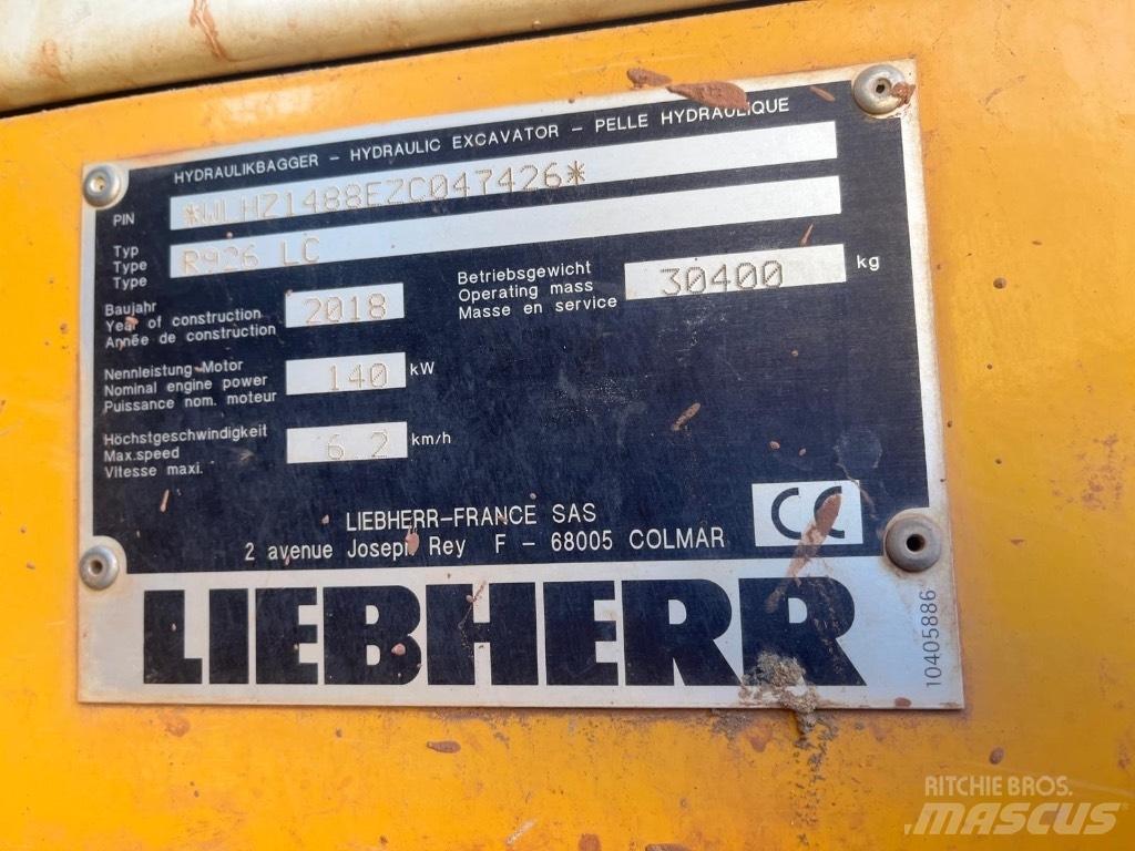 Liebherr R 926 LC Bagri goseničarji