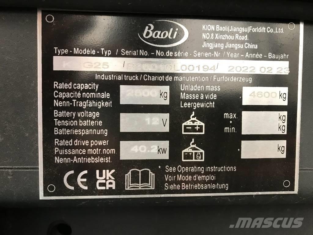 Baoli KBG 25 Plinski viličarji