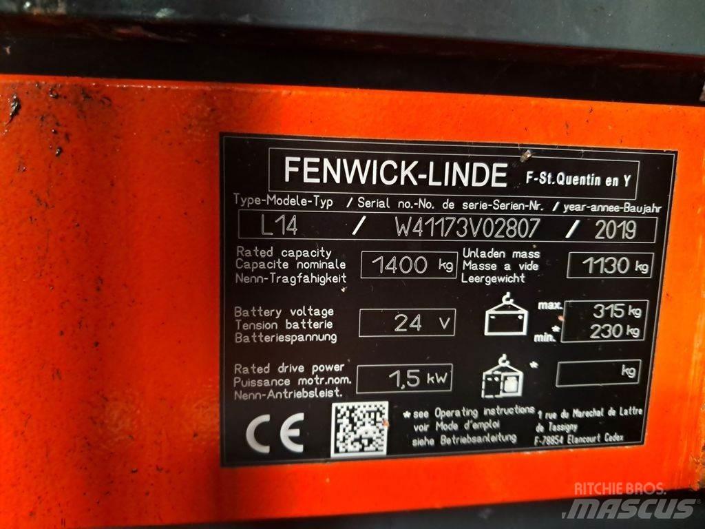 Linde L14 Ročni električni viličar