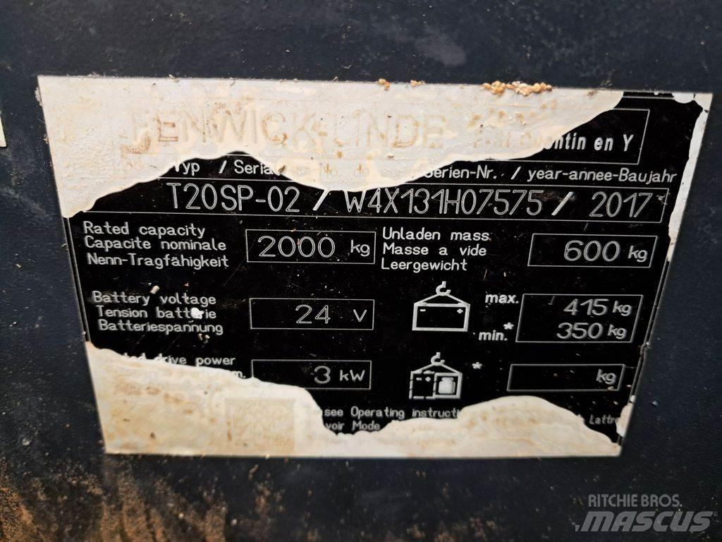 Linde T20SP-02 Električni nizko dvižni viličar