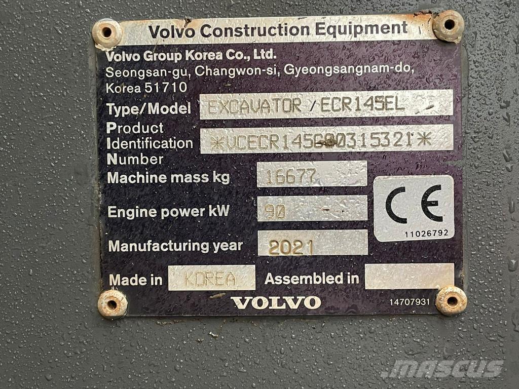 Volvo ECR145EL Bagri goseničarji