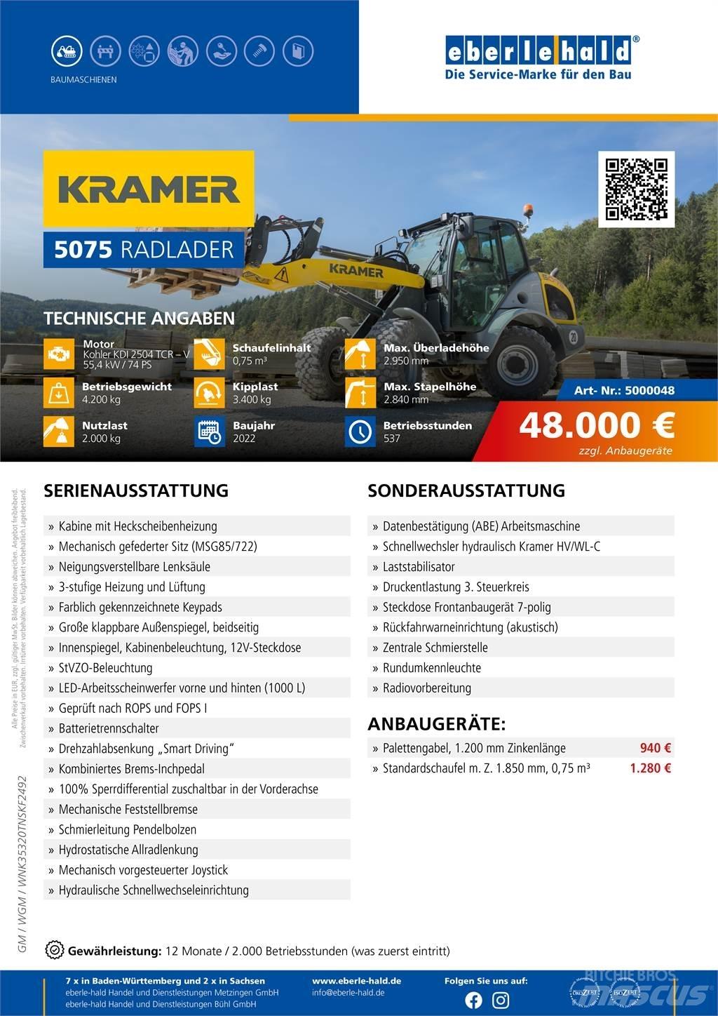 Kramer 5075 Kolesni nakladalci