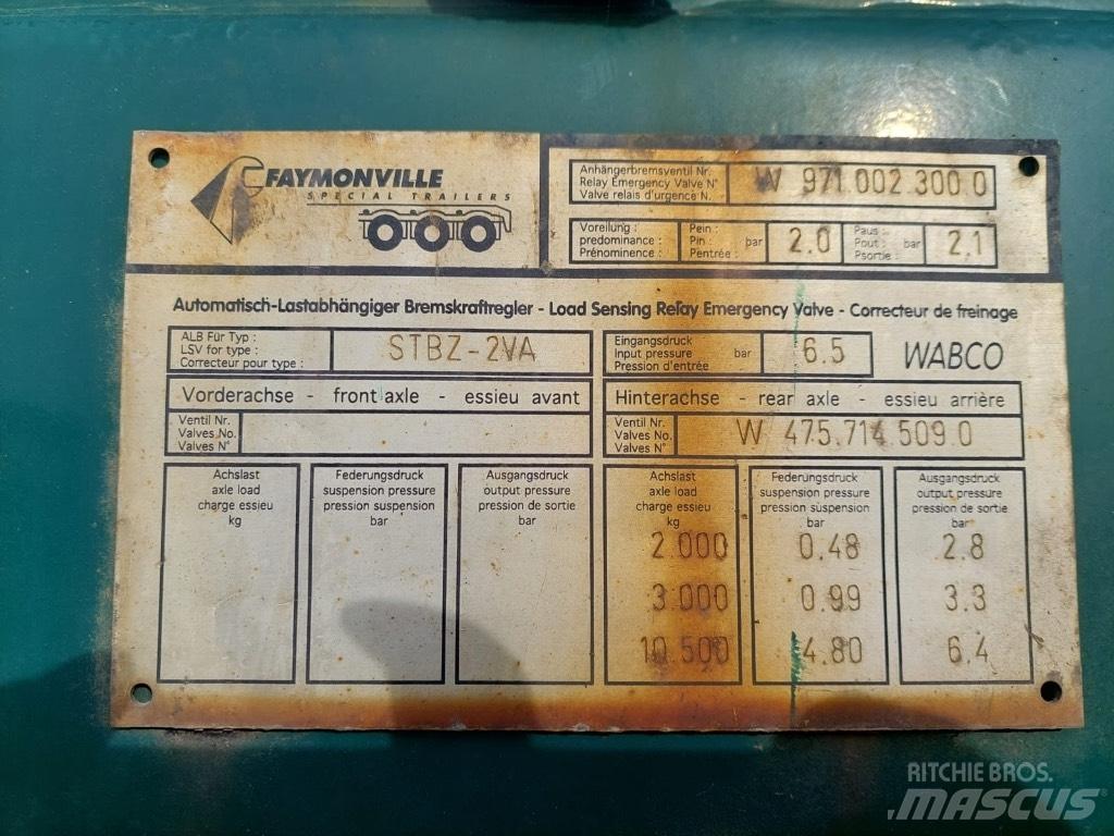 Faymonville STBZ-2VA Nizko noseče polprikolice