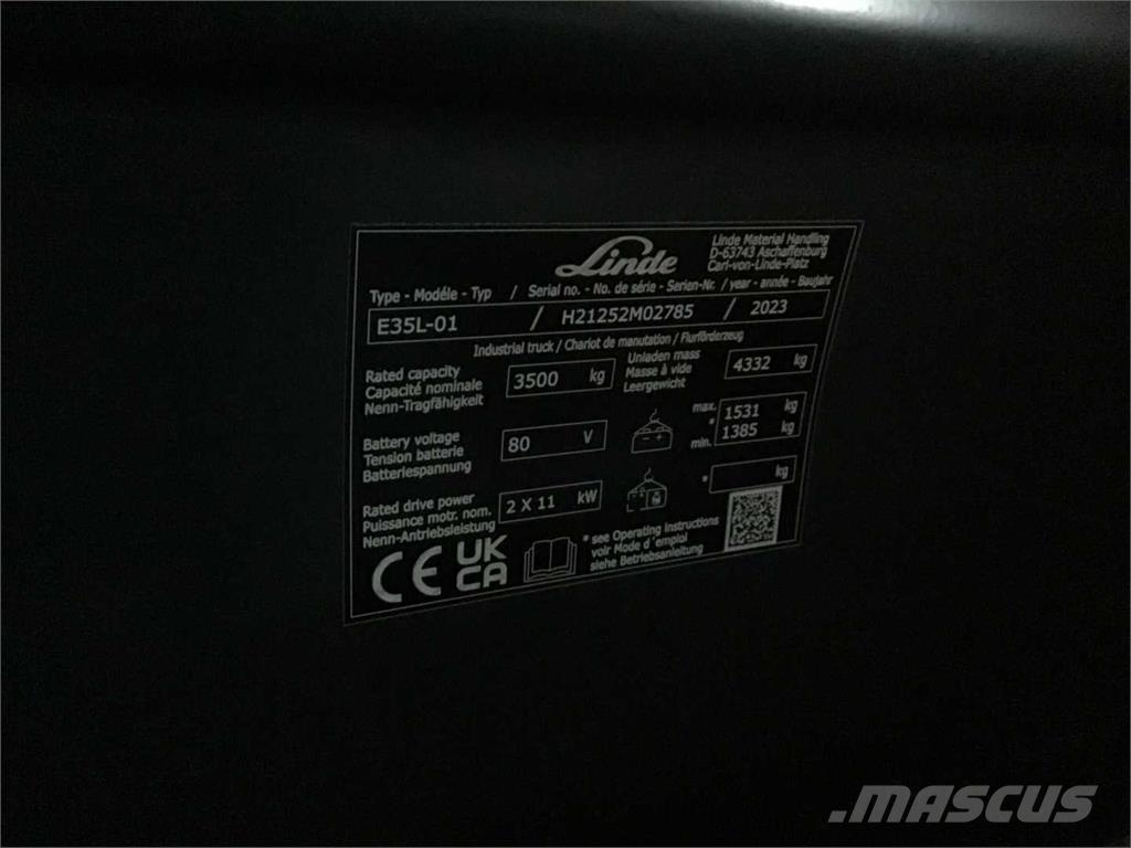 Linde E35L Električni viličarji