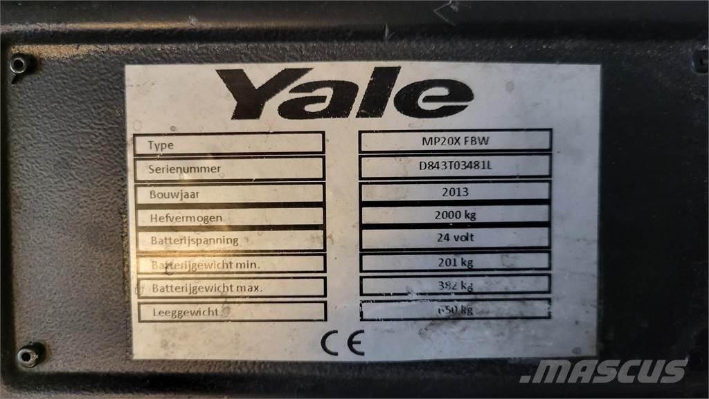 Yale MP20X 2013 Ročni električni viličar