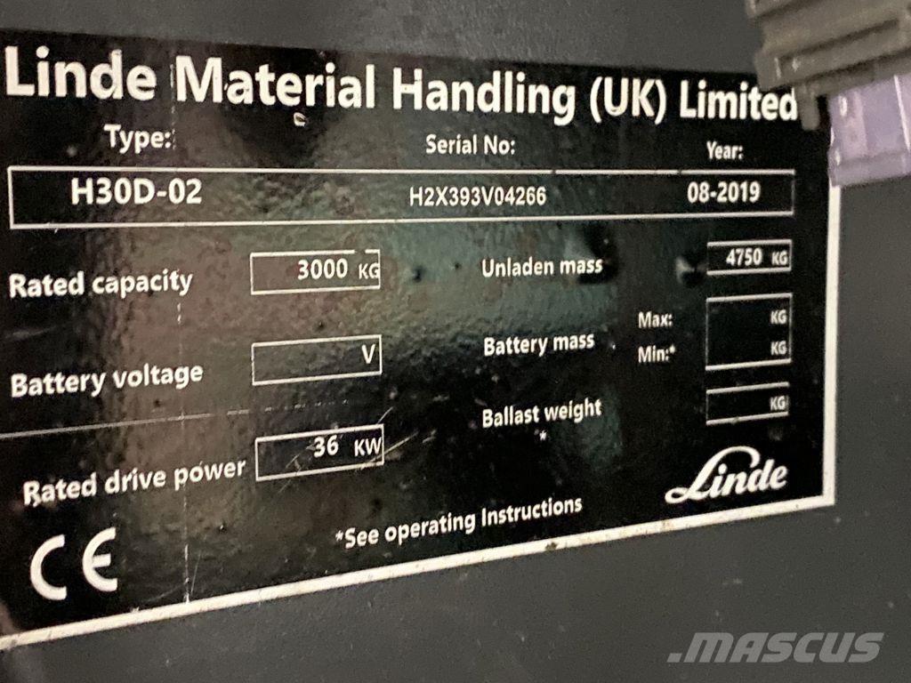 Linde H30D-02 Dizelski viličarji