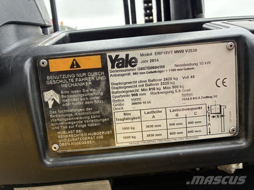 Yale ERP 18VT Električni viličarji