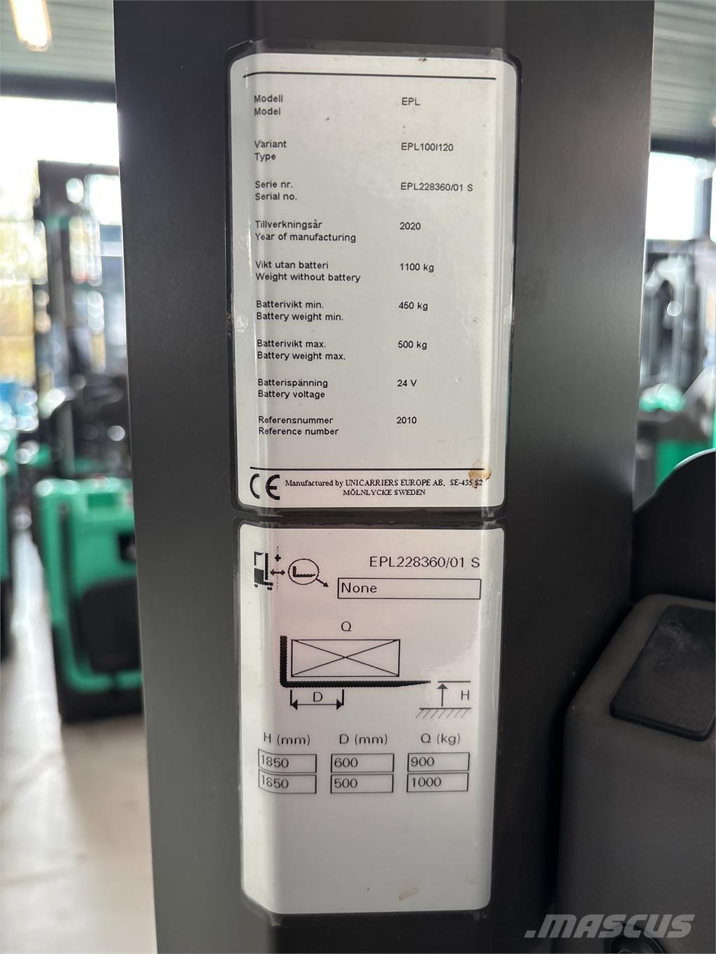 UniCarriers EPL100 Nizko dvižni komisionirni viličar