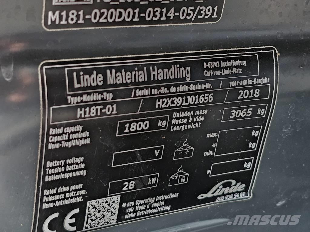 Linde H18T-01 Plinski viličarji
