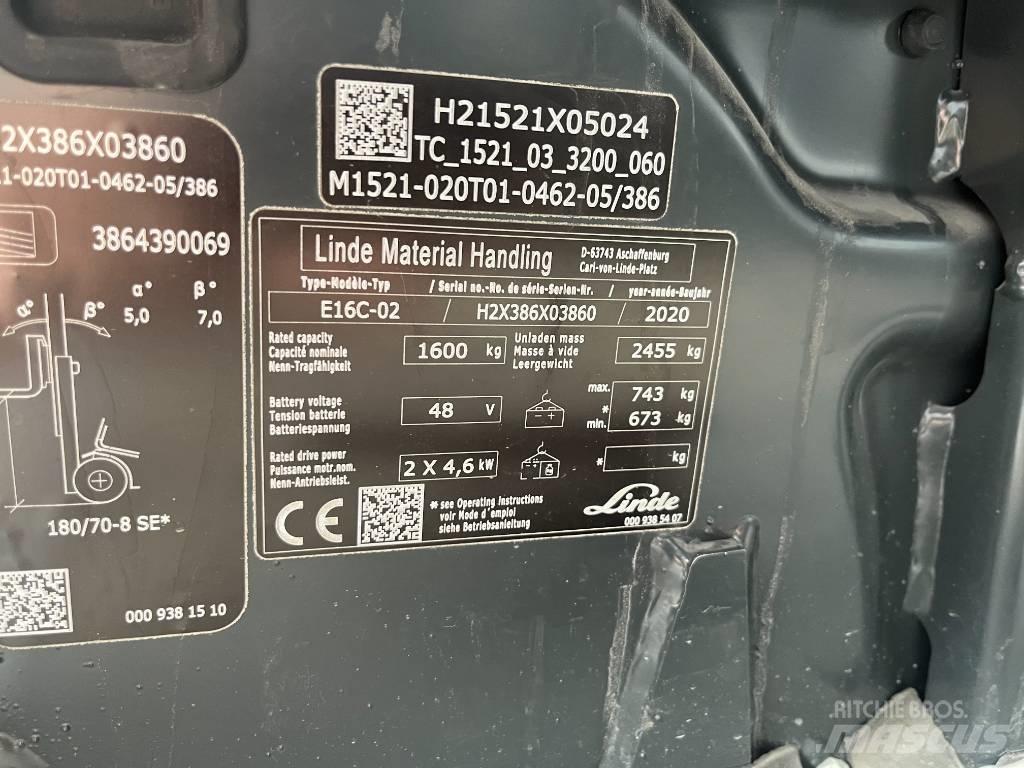 Linde E 16 C-02 Električni viličarji