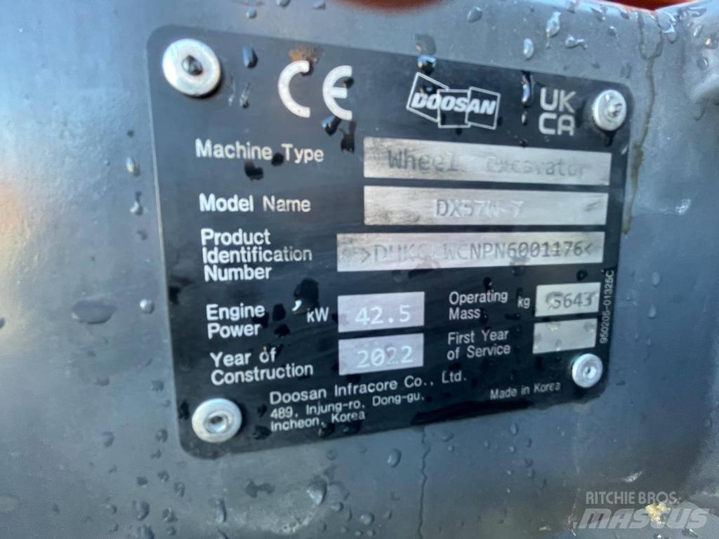Doosan Dx57W-7 Bagri na kolesih