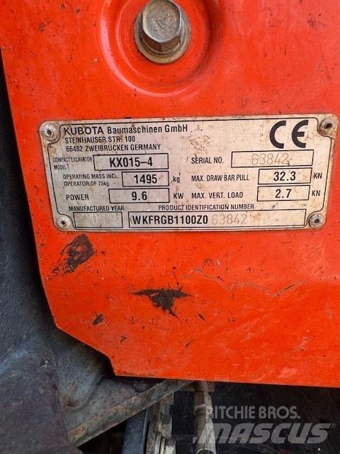 Kubota KX 015-4 Mini bagri <7t