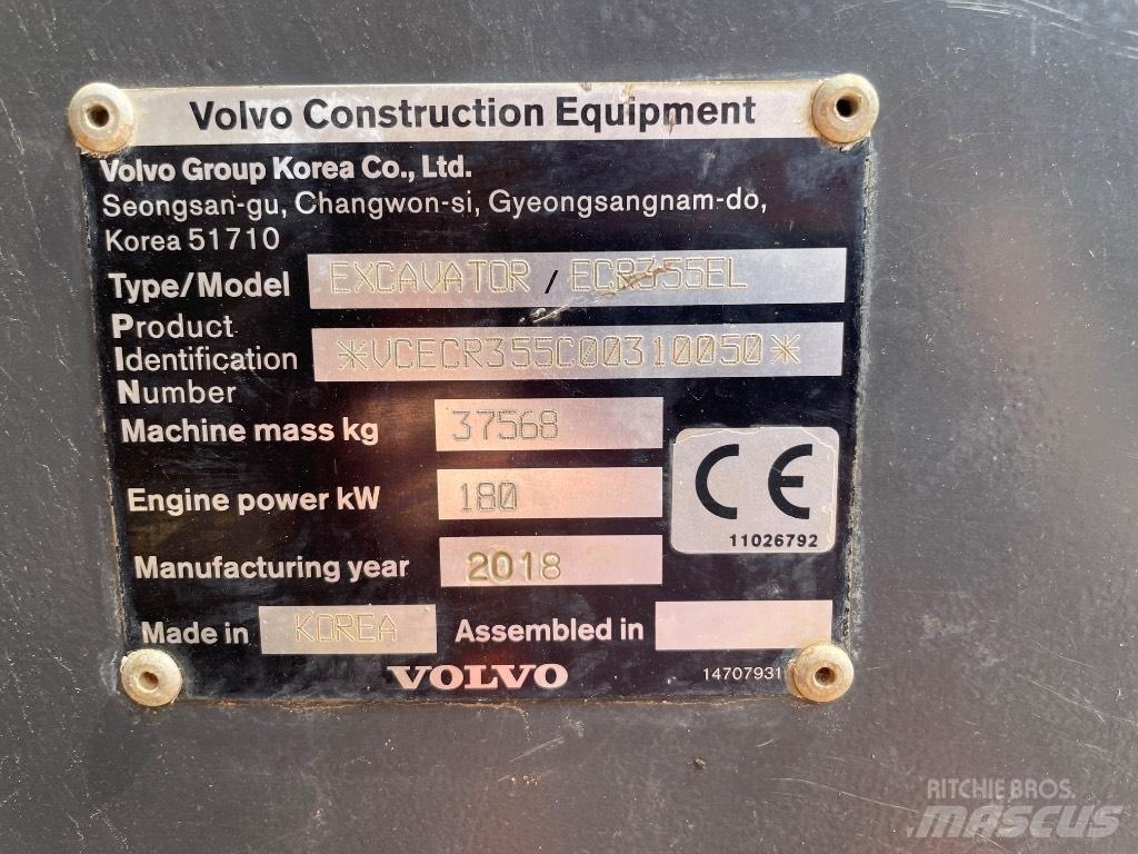 Volvo ECR 355 EL Bagri goseničarji