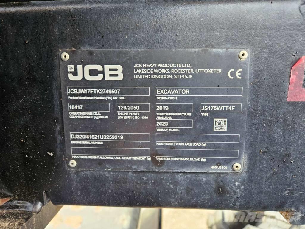 JCB JS 175 W Bagri na kolesih
