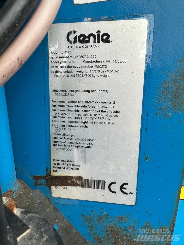 Genie Z 45/22 Zglobne dvižne ploščadi