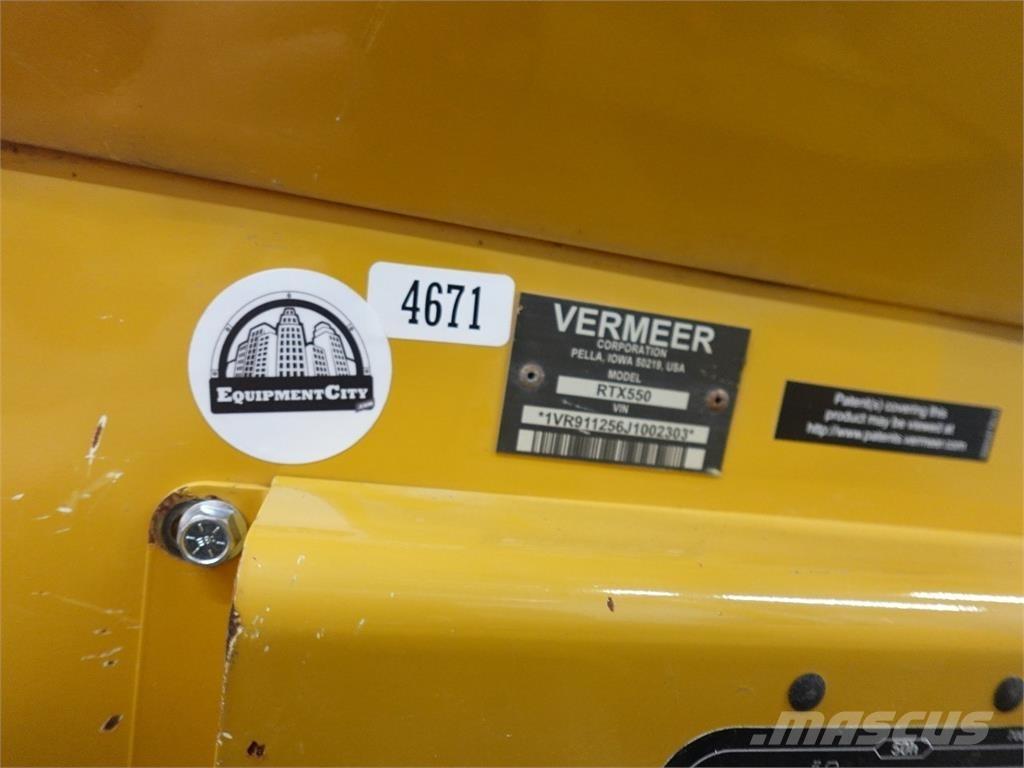 Vermeer RTX550 Freze za kopanje jarkov Trenčerji
