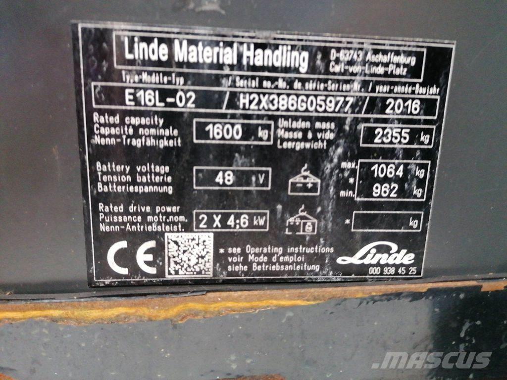 Linde E16L-02 Električni viličarji