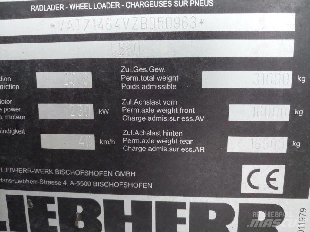 Liebherr L 580 Kolesni nakladalci