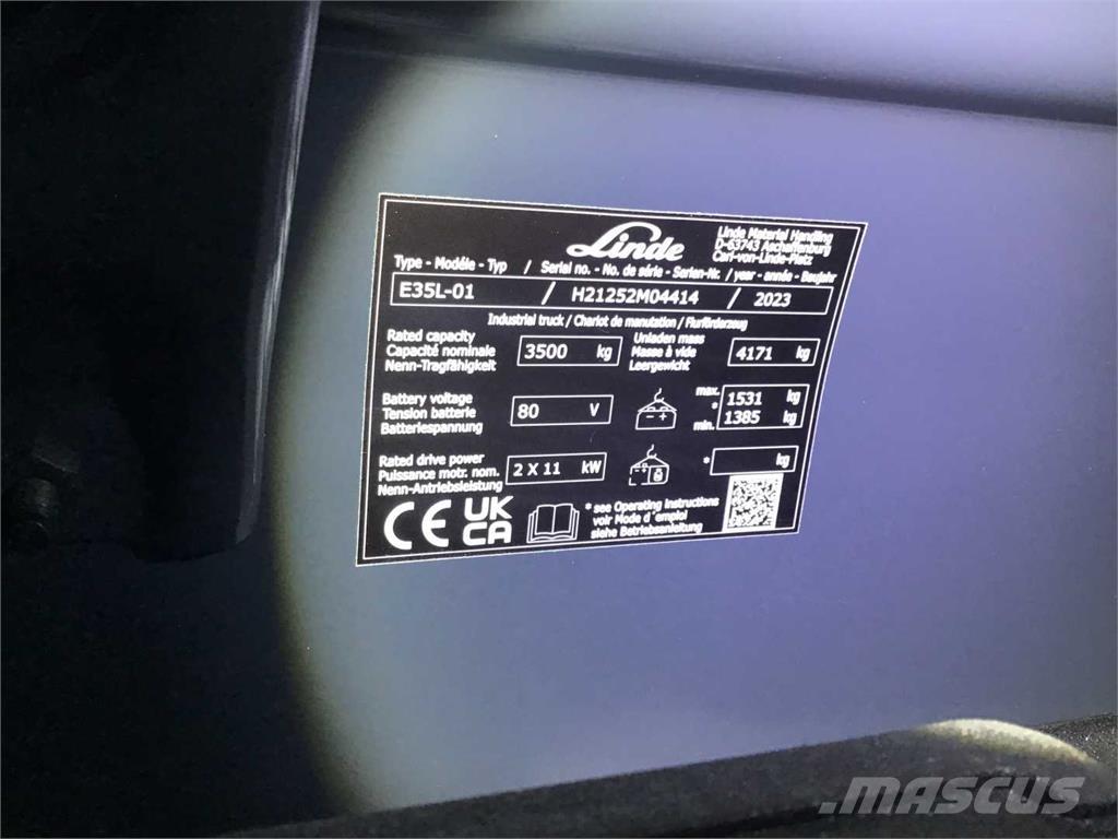 Linde E35L Električni viličarji