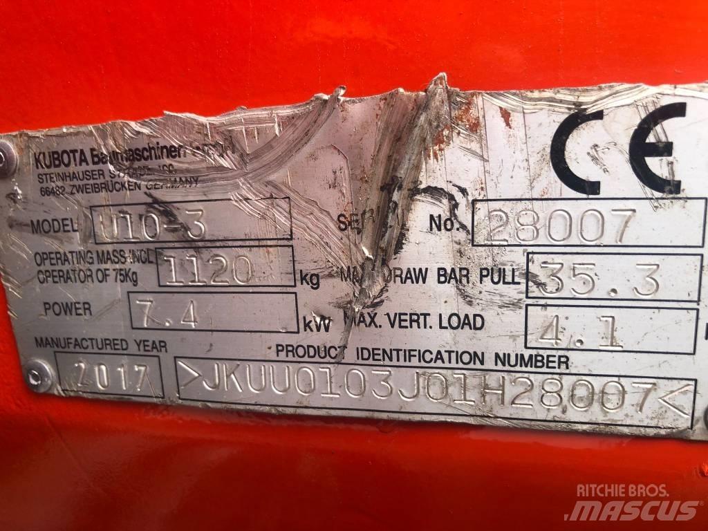 Kubota U 10-3 Mini bagri <7t