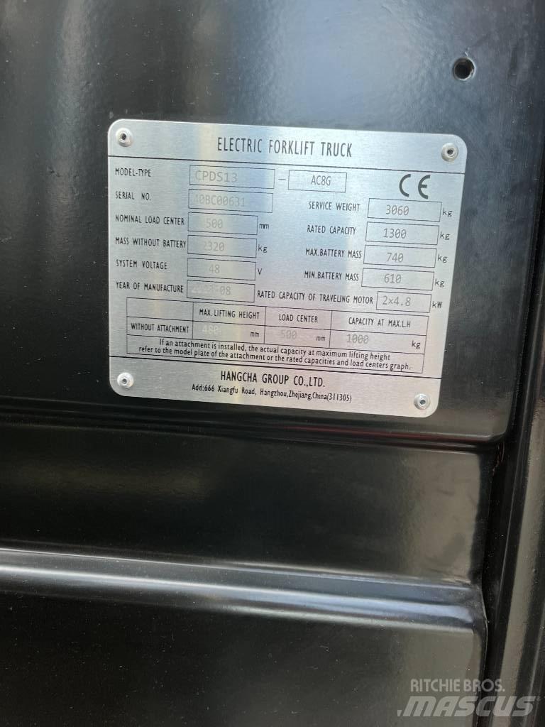 Hangcha CPDS13-AC8G Električni viličarji