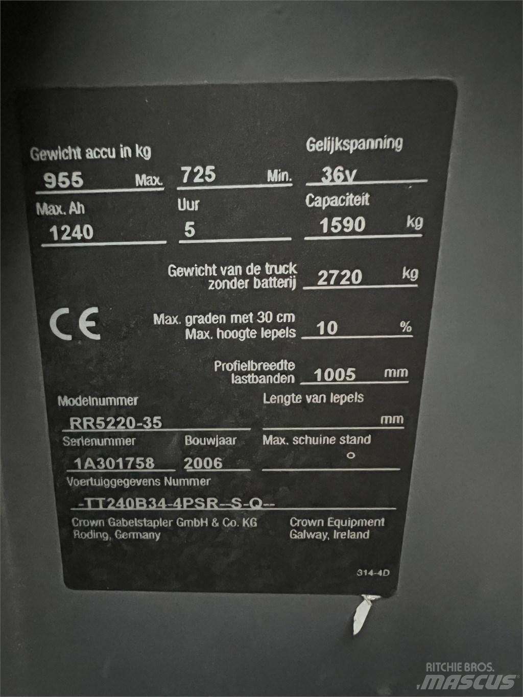 Crown RR 5220-35 Električni viličarji