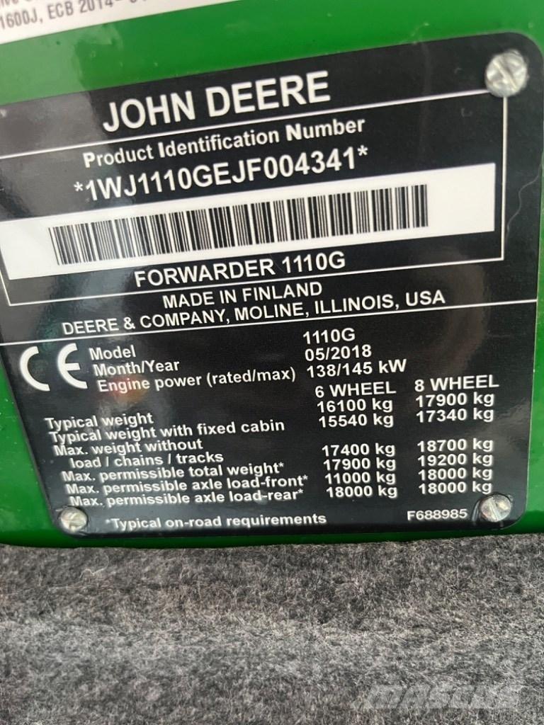 John Deere 1110G Forwarderji