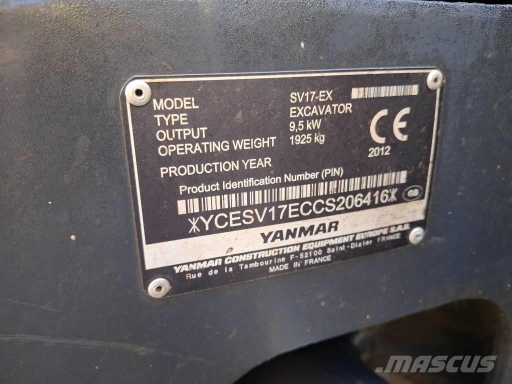Yanmar SV 17 EX Mini bagri <7t