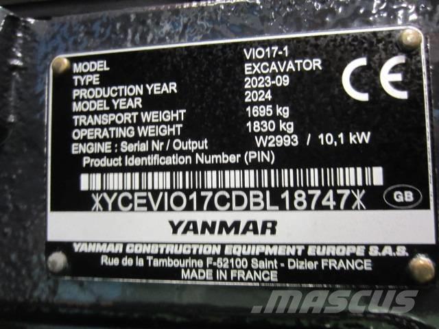 Yanmar Vio 17 Mini bagri <7t