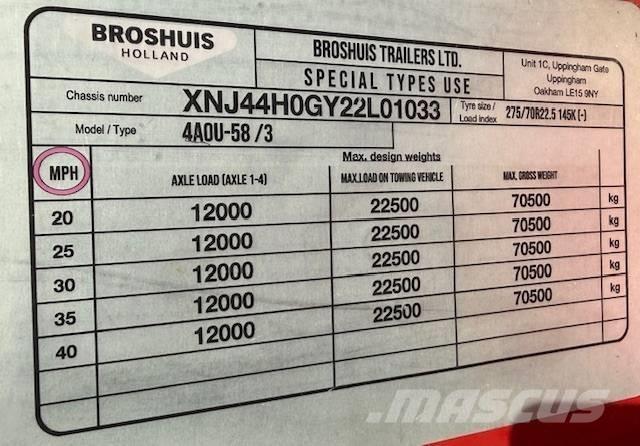 Broshuis 4A0U-58 / 3 Druge prikolice
