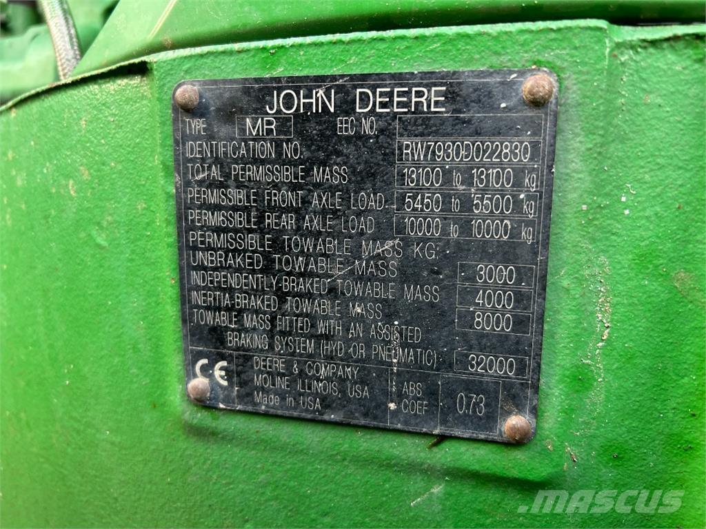 John Deere 7930 Traktorji
