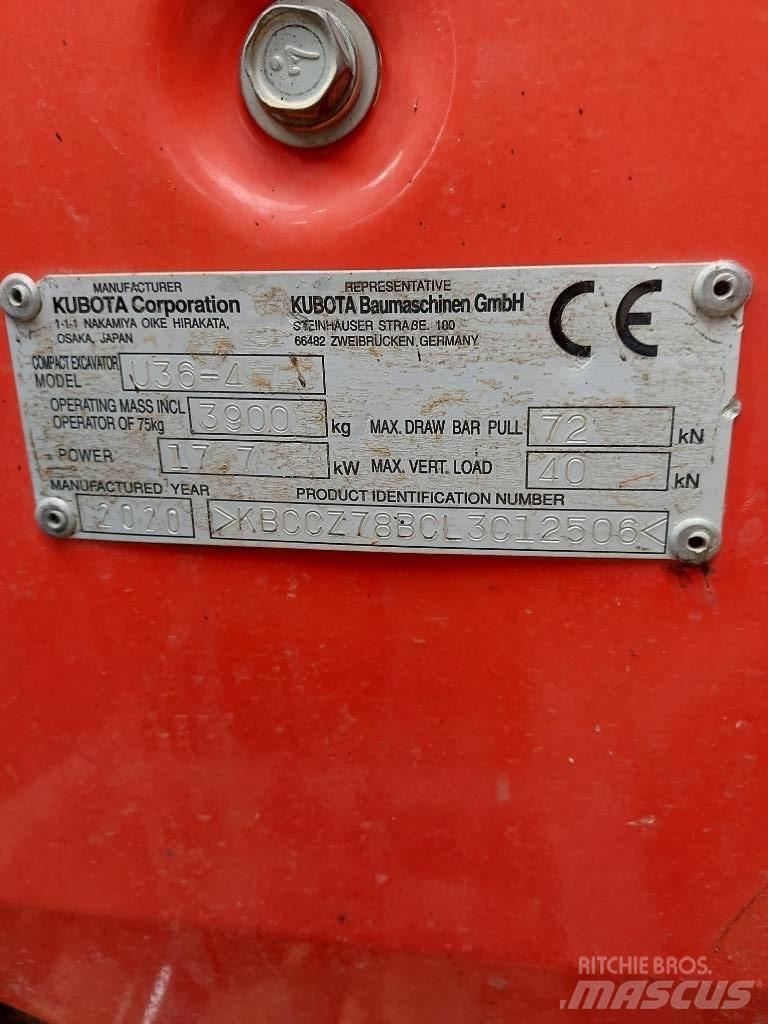 Kubota U 36-4 Mini bagri <7t