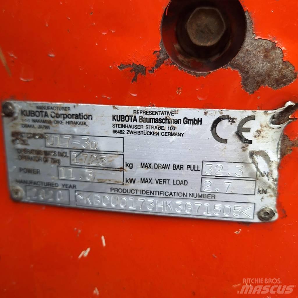 Kubota U 17-3 Mini bagri <7t