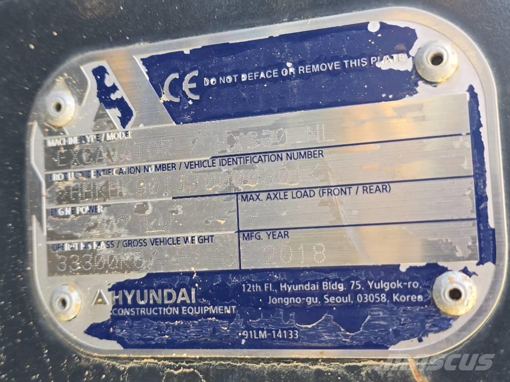 Hyundai HX 330 NL Bagri goseničarji