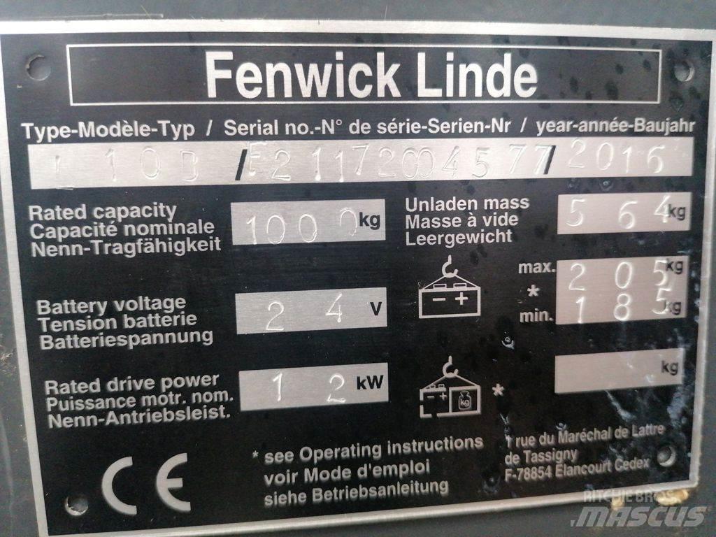 Linde L10B Ročni električni viličar