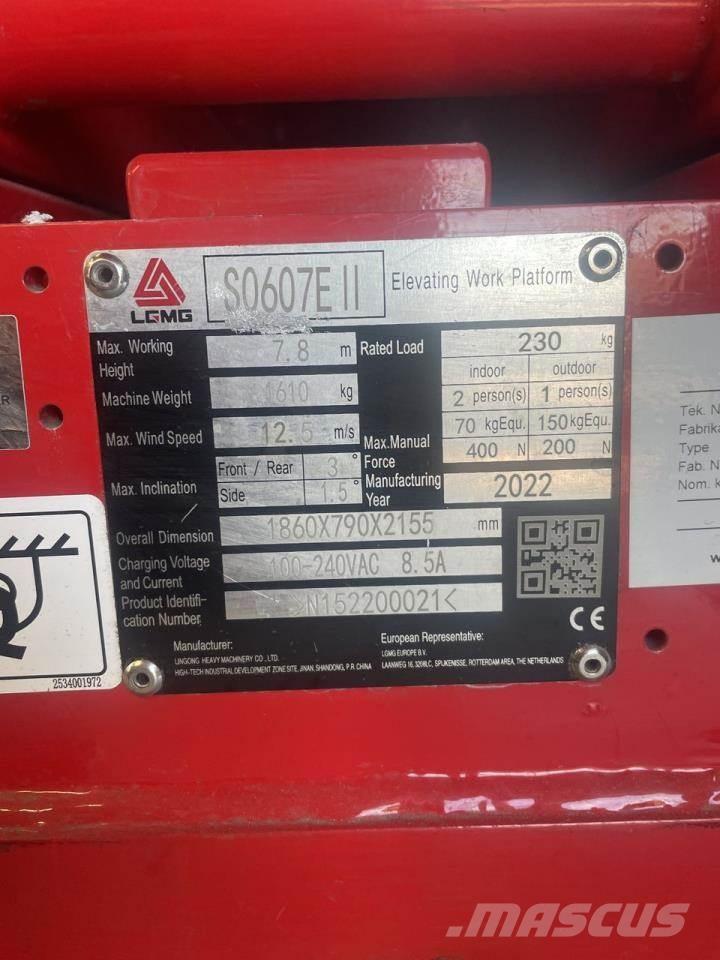 LGMG S0607E II Škarjaste dvižne ploščadi