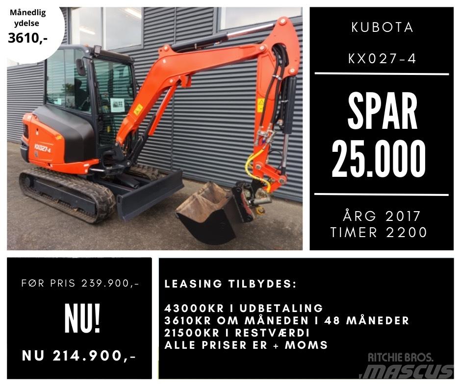 Kubota kx027-4 Mini bagri <7t