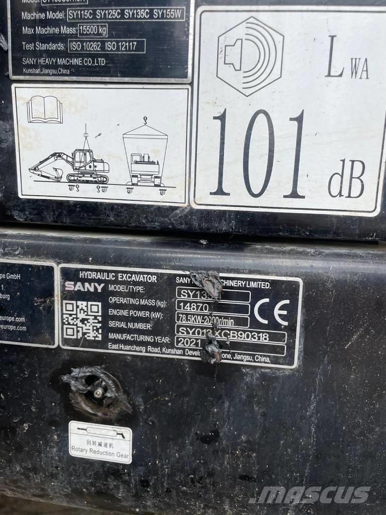 Sany SY 135 C Bagri goseničarji
