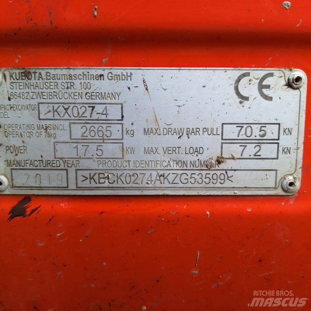 Kubota KX 027-4 Mini bagri <7t
