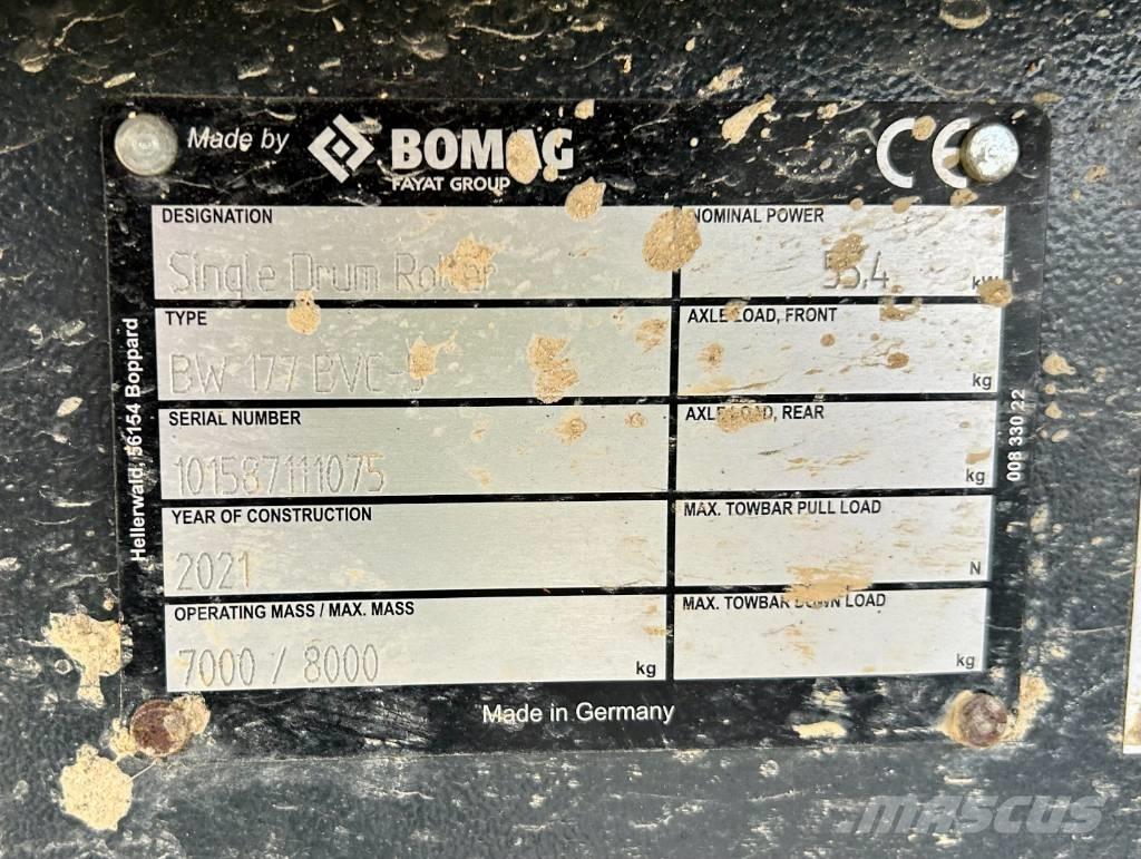Bomag BW 177 BVC-5 Enojni valjarji