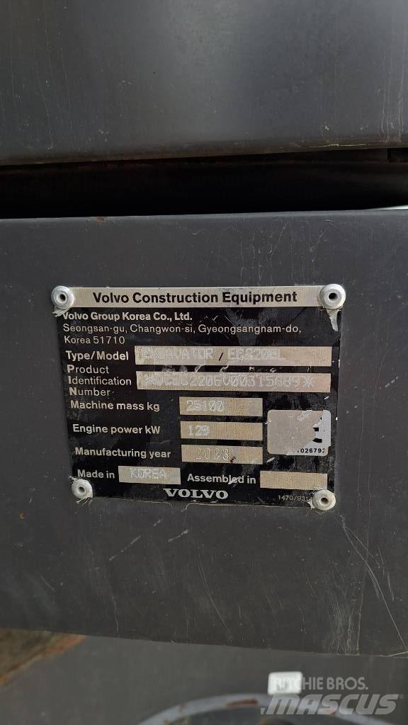Volvo EC220E Bagri goseničarji