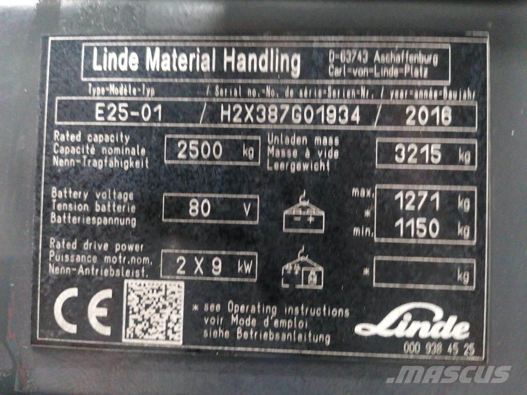 Linde E25-01 Električni viličarji