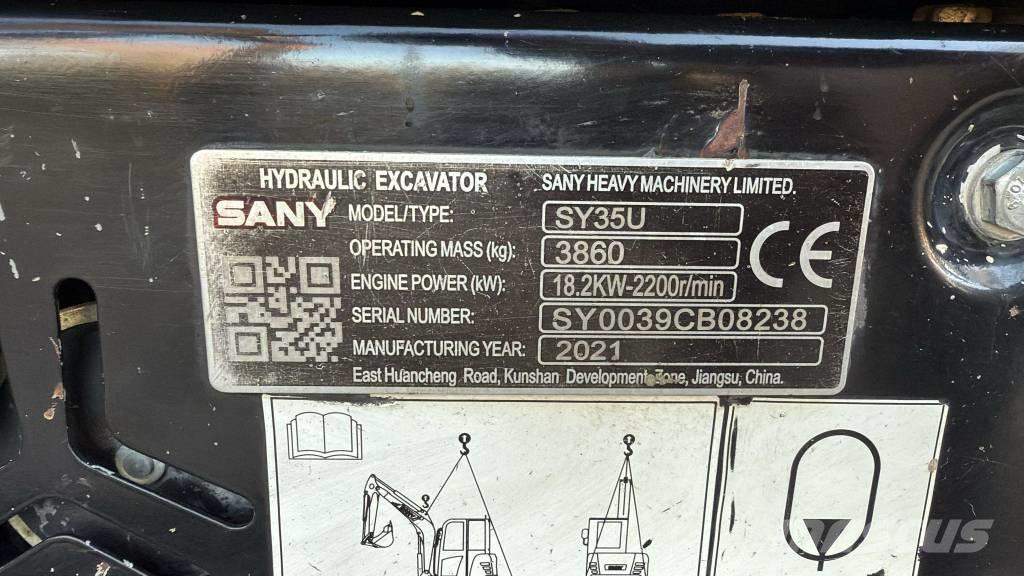 Sany SY 35 U Mini bagri <7t