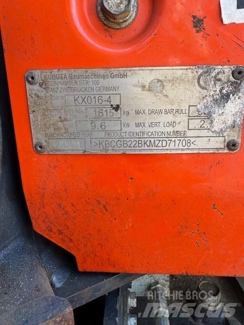 Kubota KX 016-4 Mini bagri <7t