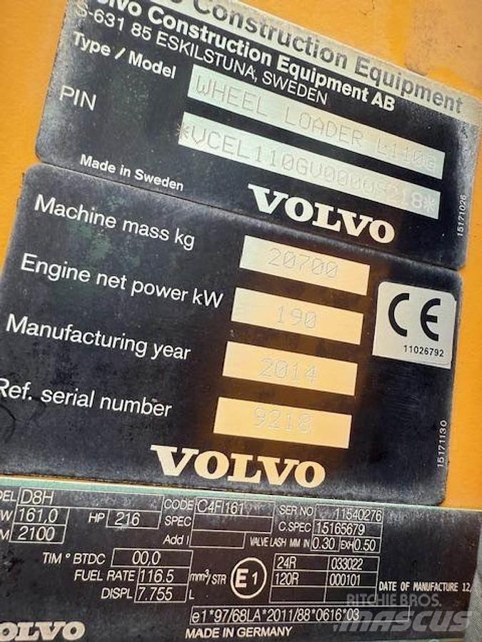 Volvo L110G Kolesni nakladalci