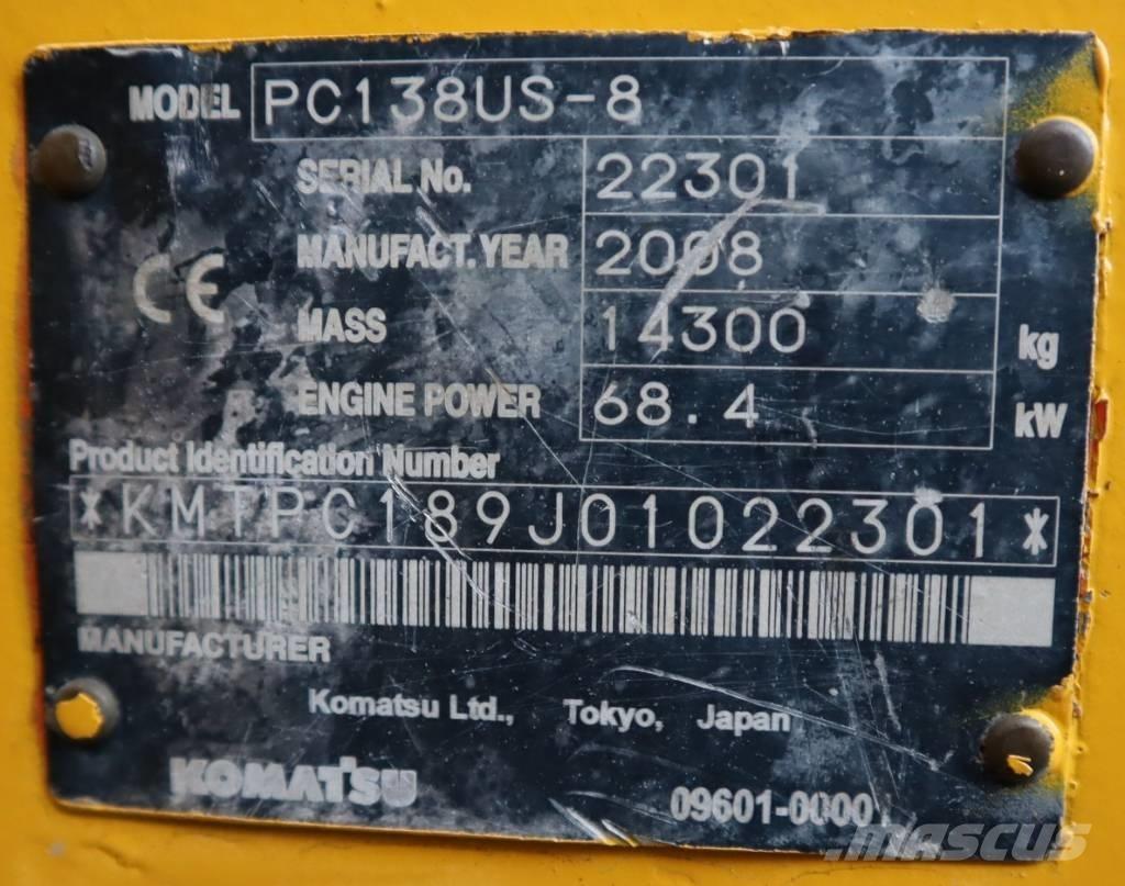 Komatsu PC138US-8 Bagri goseničarji