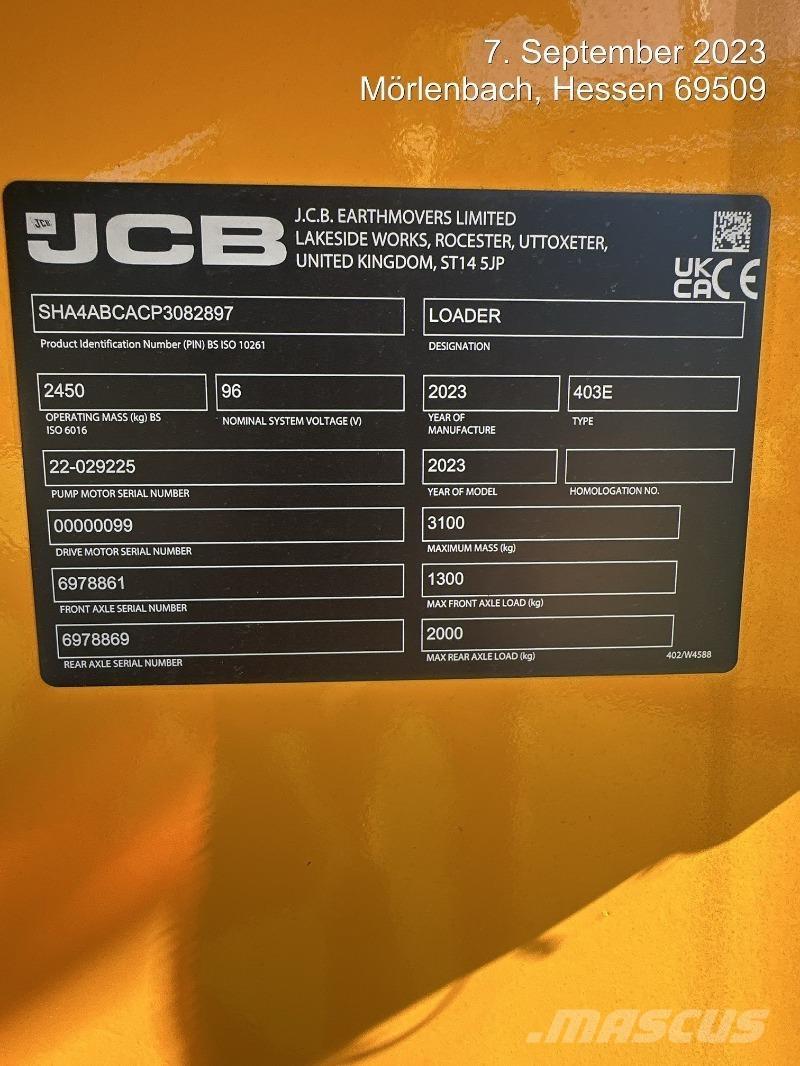 JCB 403E Elektro Kolesni nakladalci
